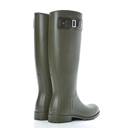 Saint Laurent Rubber Festival 25 High Rain Boots 36 Khaki 4 of 10
