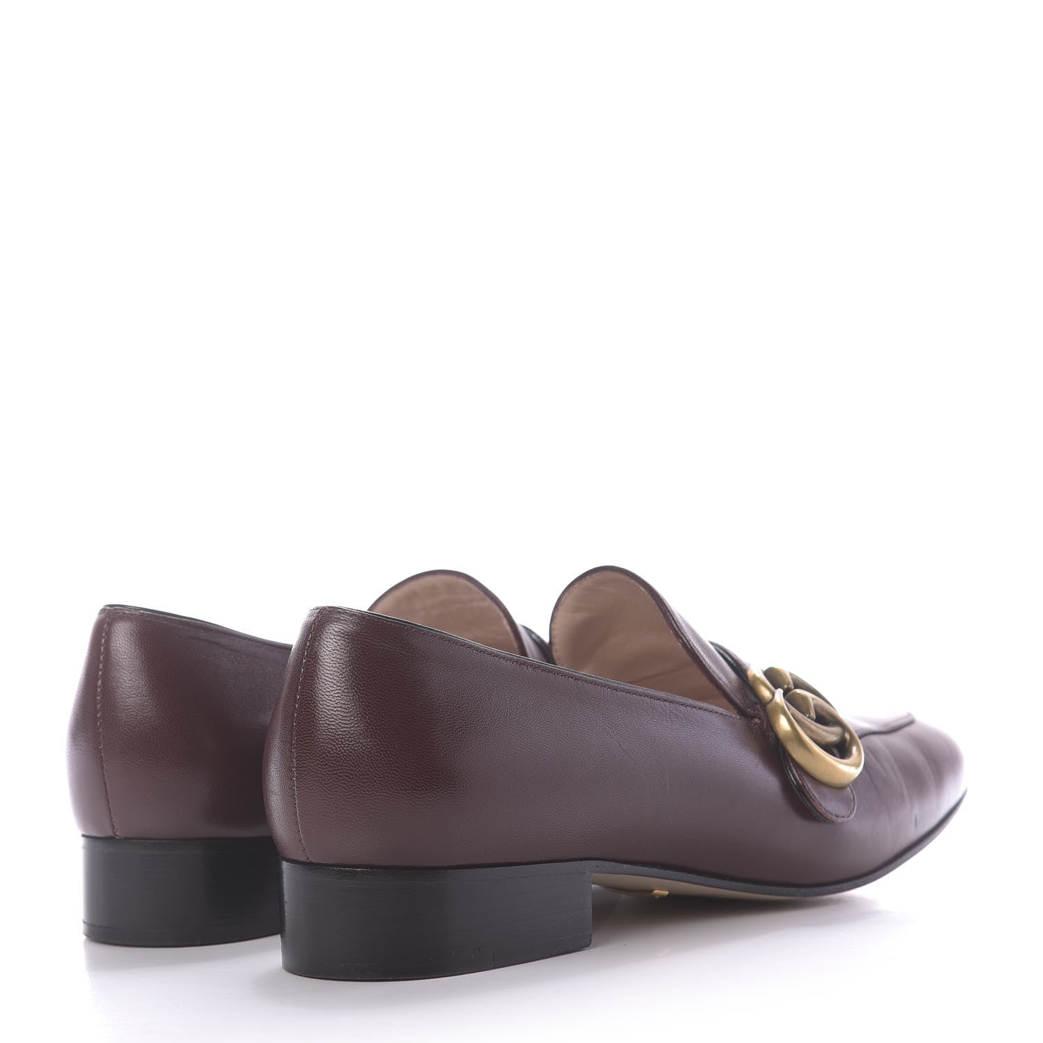 Gucci Malaga Kid Womens GG Marmont Loafers 36 Vintage Bordeaux 4 of 12