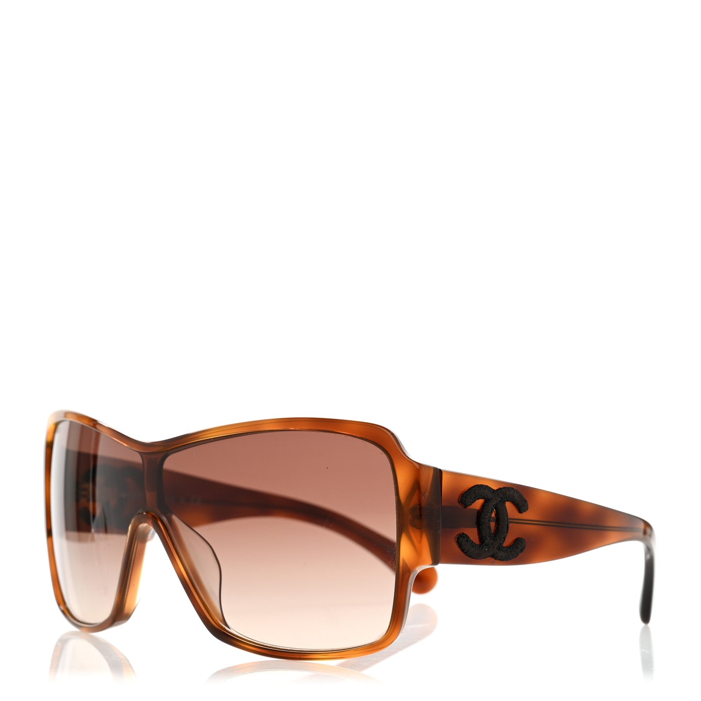 Acetate Shield Sunglasses 5449-A Dark Tortoise
