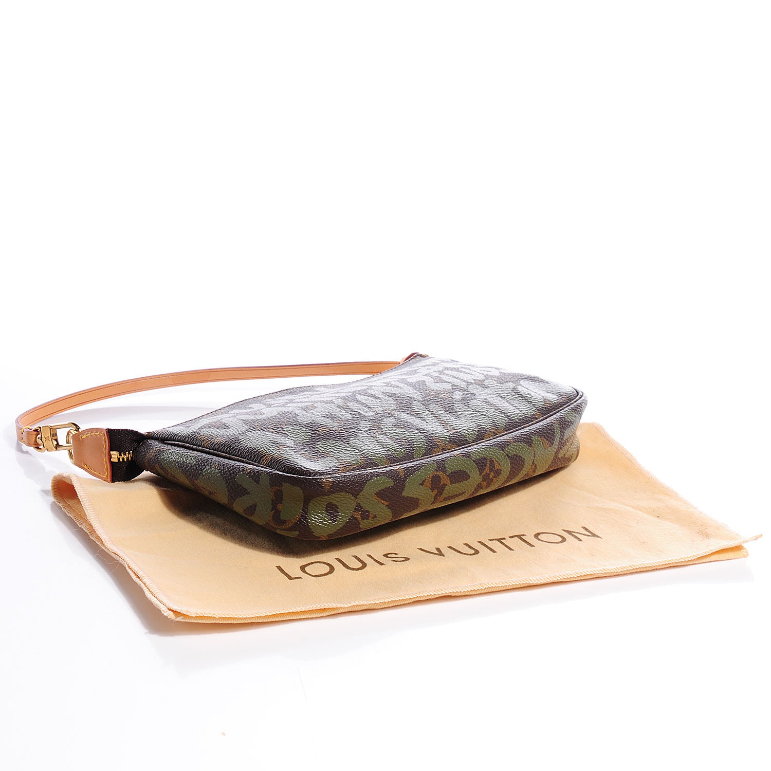 Louis Vuitton Monogram Graffiti Pochette Accessories Kaki 4 of 7