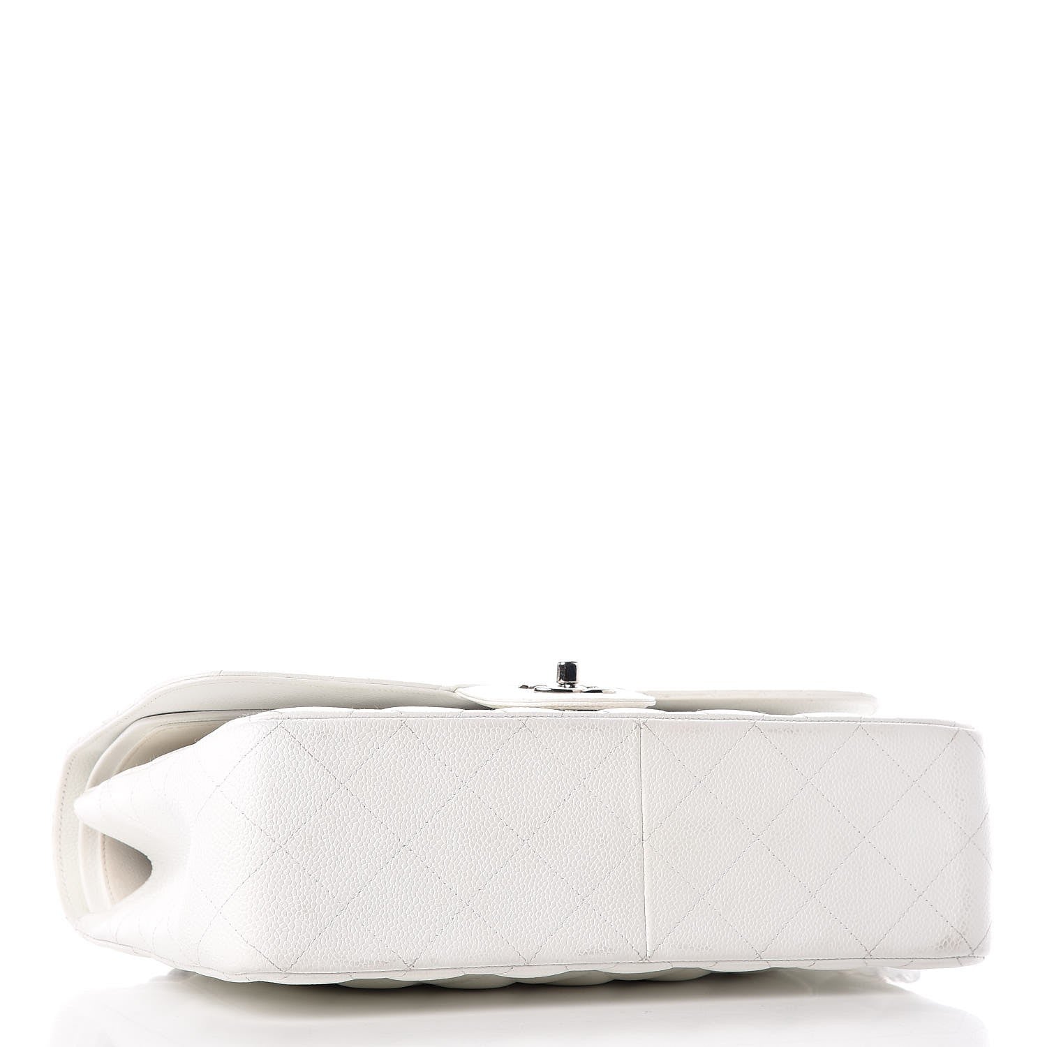 Chanel Caviar Quilted Jumbo Double Flap White 5 of 16