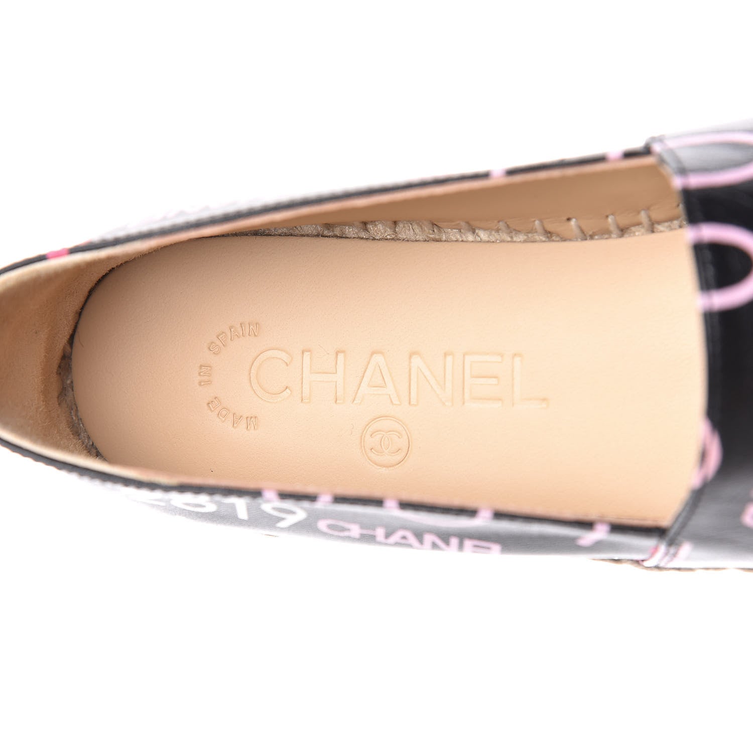Chanel Lambskin Grosgrain Printed Espadrilles 37 Multicolor Black 9 of 10