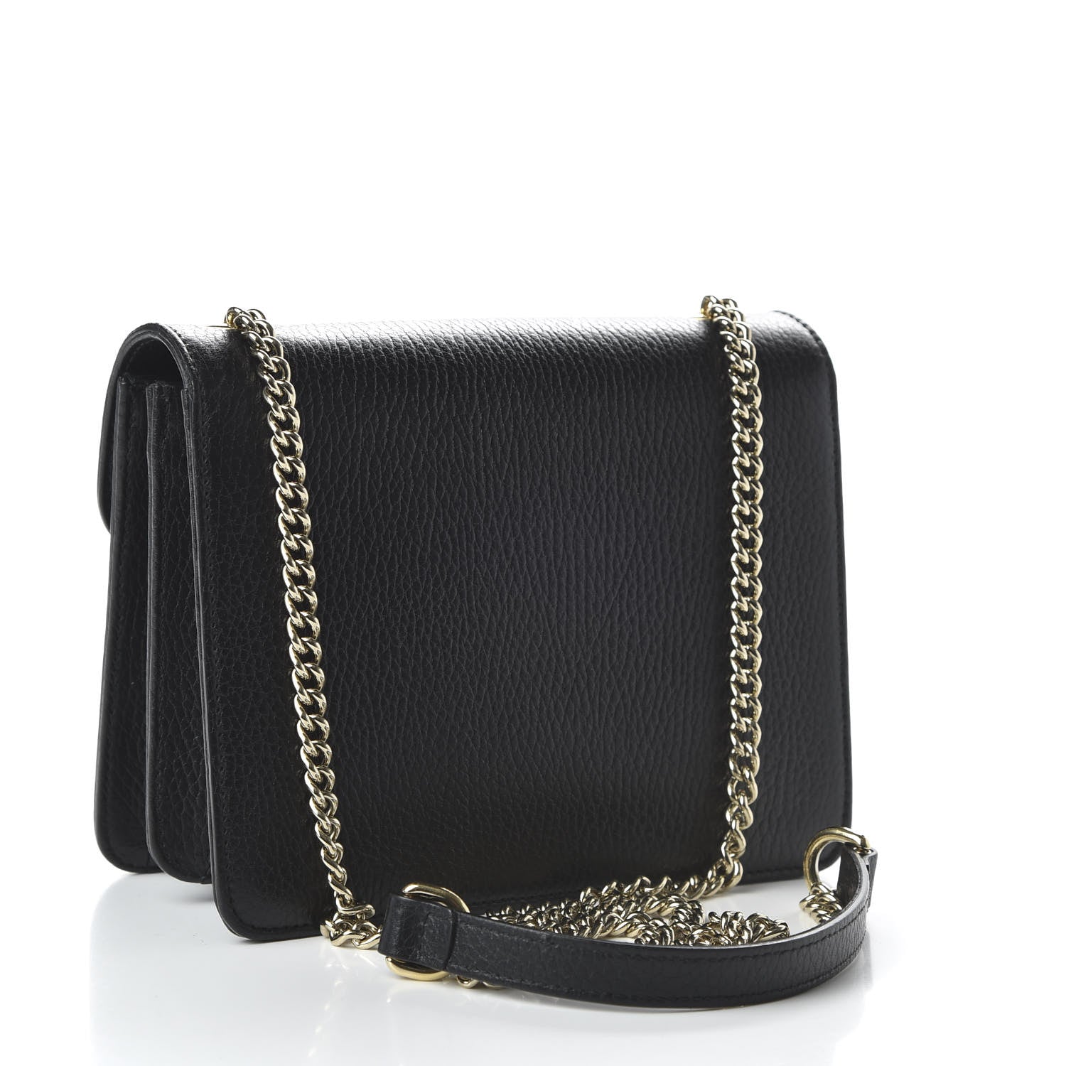 Gucci Dollar Calfskin Small Interlocking G Shoulder Bag Black 3 of 10