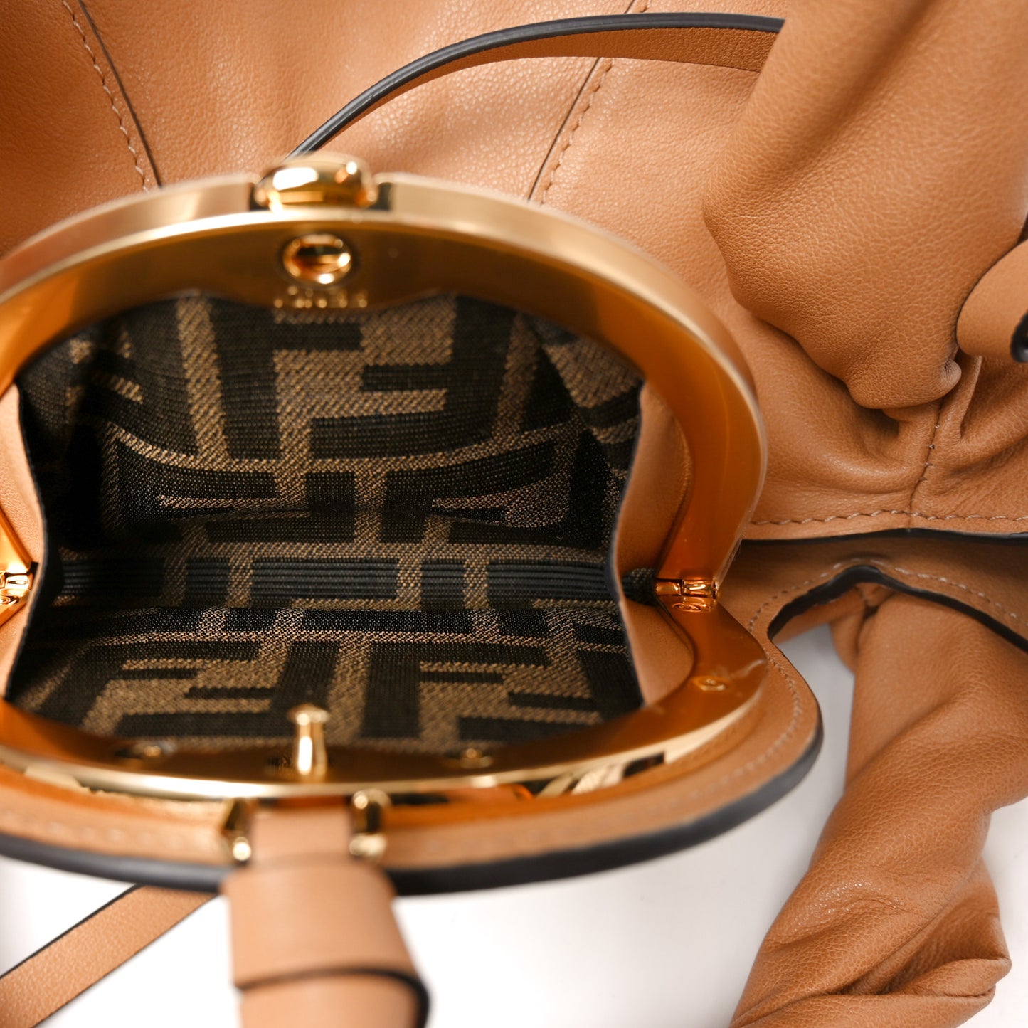 Calfskin Small Spy Dark Honey