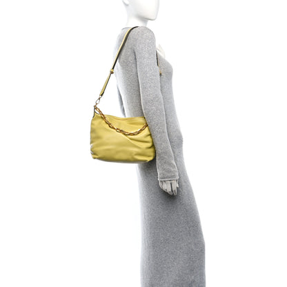 Jimmy Choo Soft Calfskin Diamond Hobo Yellow 2 of 9