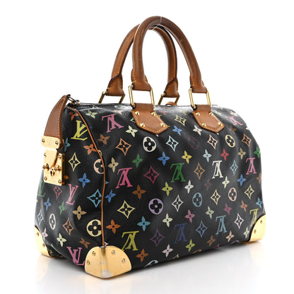 Louis Vuitton Monogram Multicolor Speedy 30 Black 3 of 15
