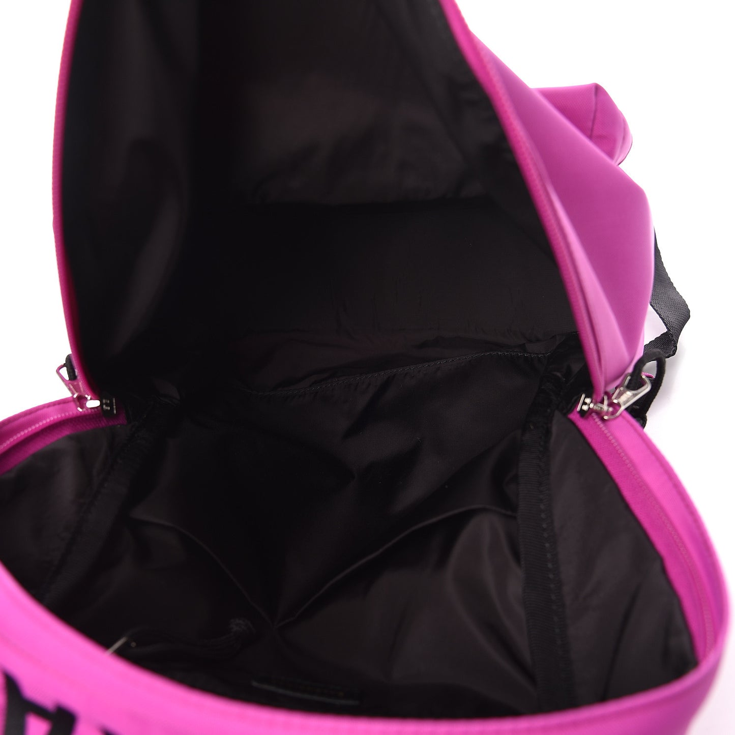 Sport Nylon Logo Embroidered S Wheel Backpack Fuchsia Black
