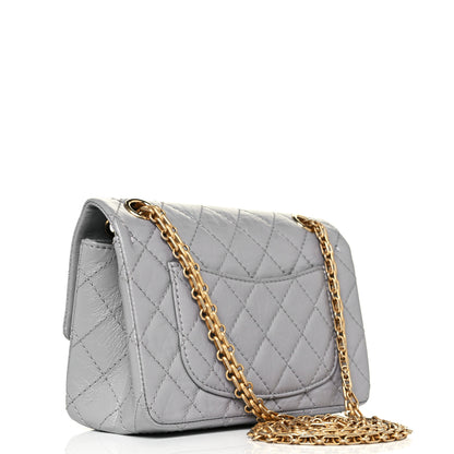Chanel Aged Calfskin Quilted 2.55 Reissue Mini Flap Grey 2 of 9