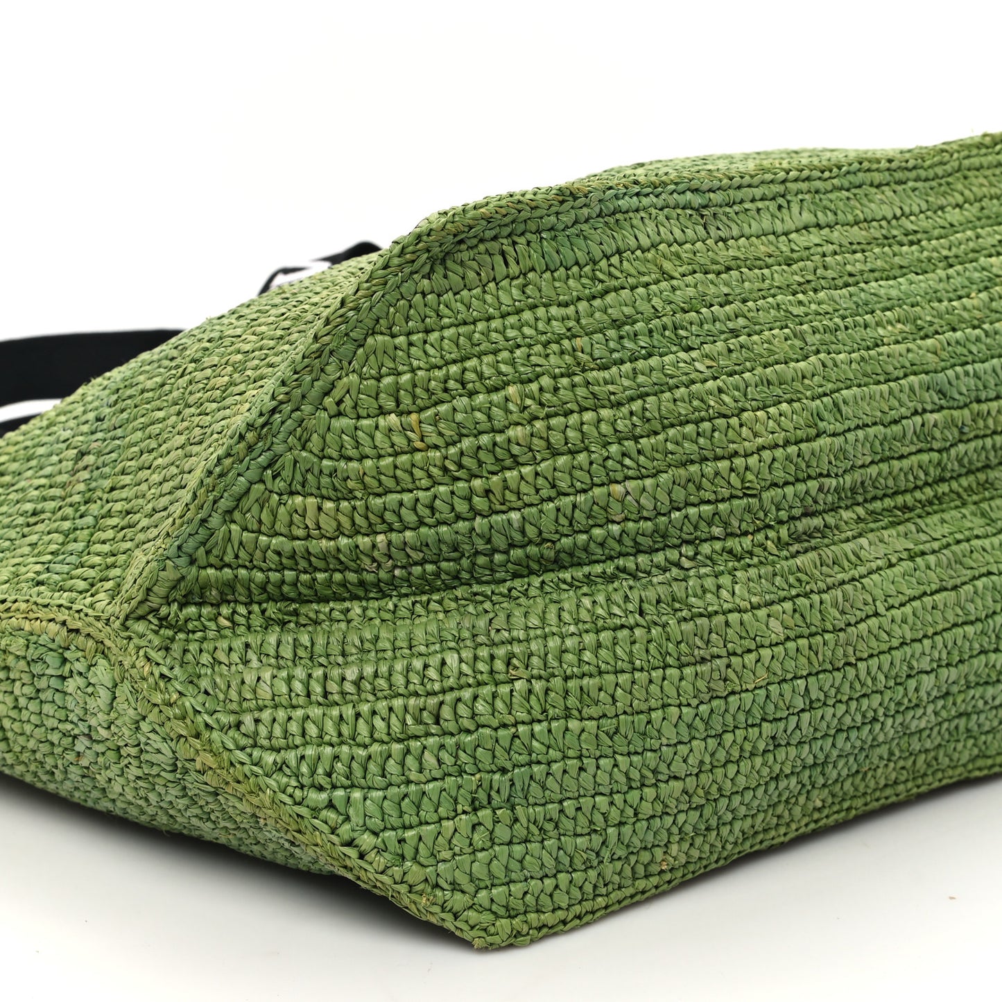 Raffia Paulas Ibiza Fold Shopper Tote Green