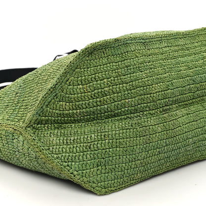 Loewe Raffia Paulas Ibiza Fold Shopper Tote Green 8 of 10