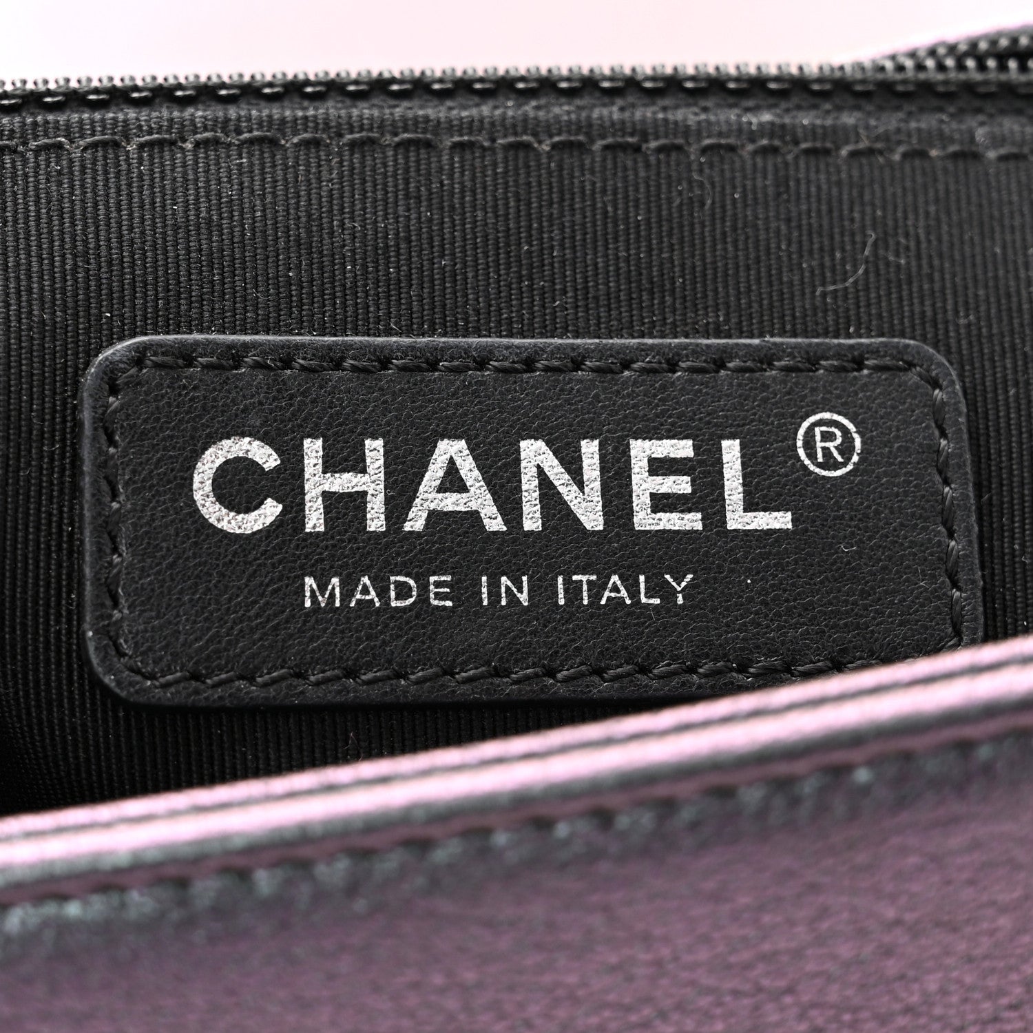 Chanel Iridescent Goatskin Quilted New Medium Boy Flap Purple 7 of 10