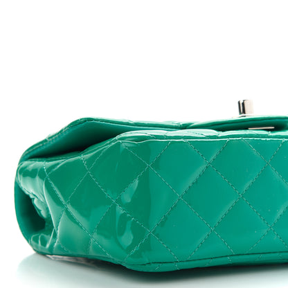 Chanel Patent Quilted Mini Rectangular Flap Turquoise 8 of 9
