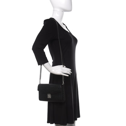 MCM Calfskin Ottomar Monogram Crossbody Bag Black 2 of 9