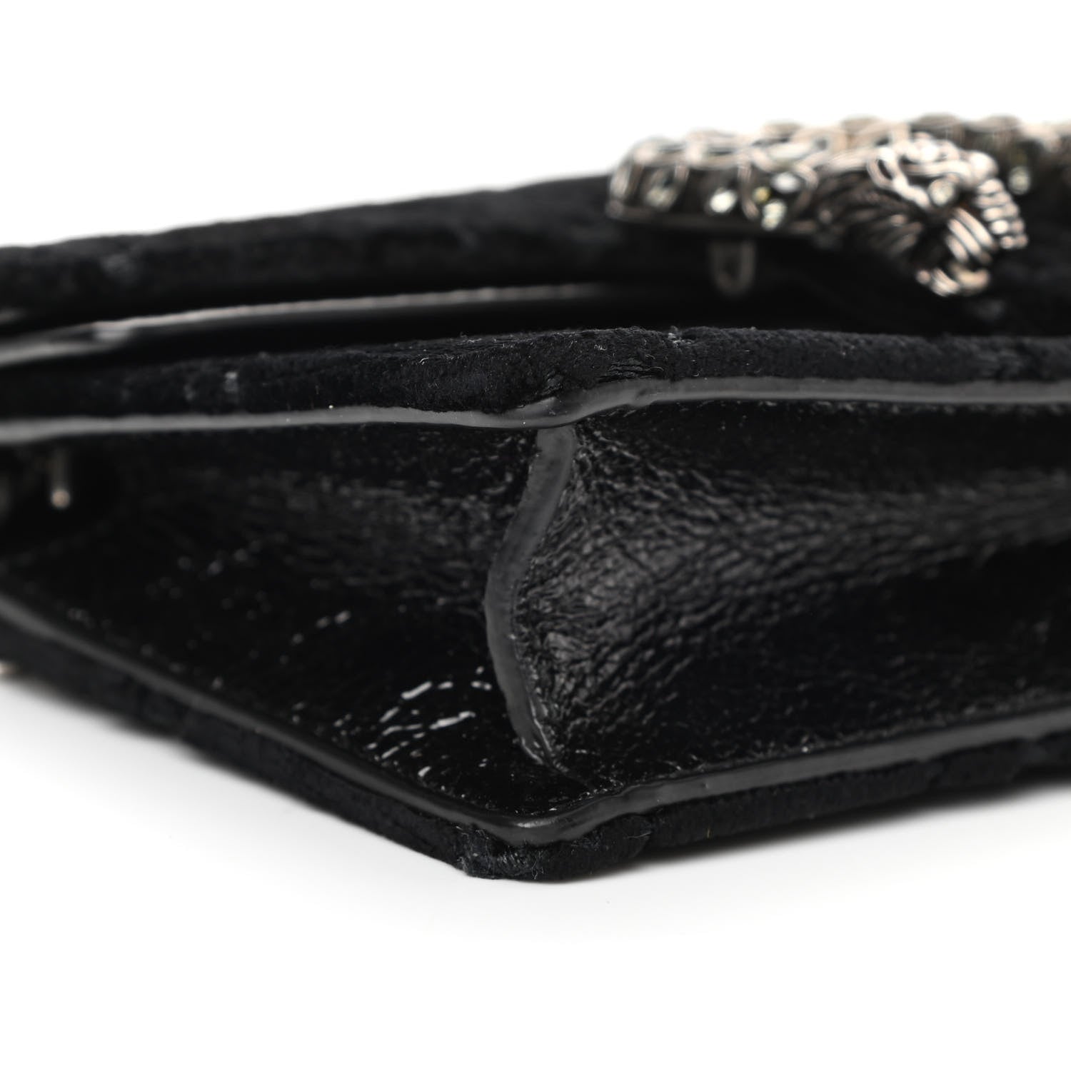 Gucci Velvet GG Monogram Super Mini Dionysus Shoulder Bag Black 8 of 10
