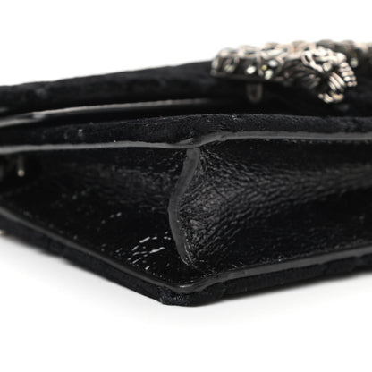 Gucci Velvet GG Monogram Super Mini Dionysus Shoulder Bag Black 8 of 10