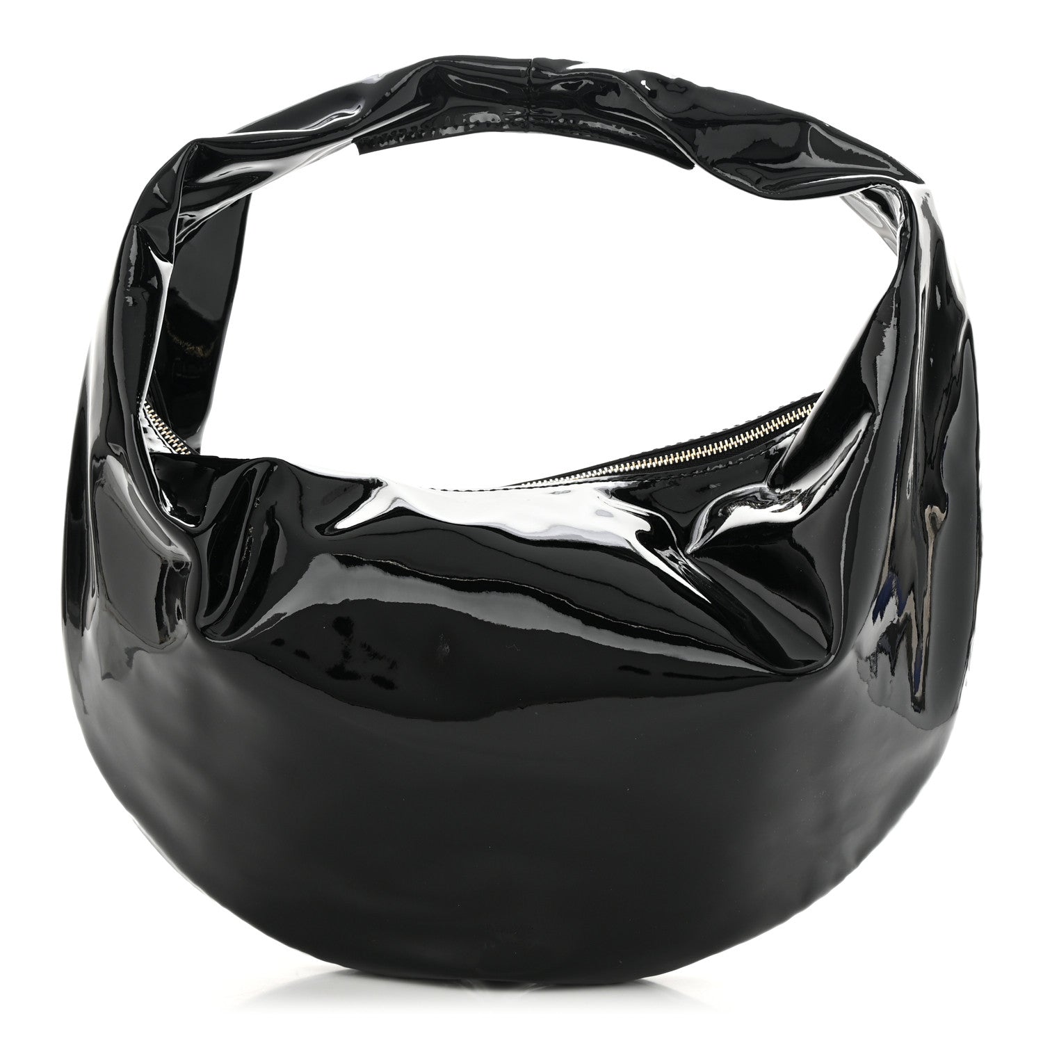 Khaite Patent Medium Olivia Hobo Black 1 of 9