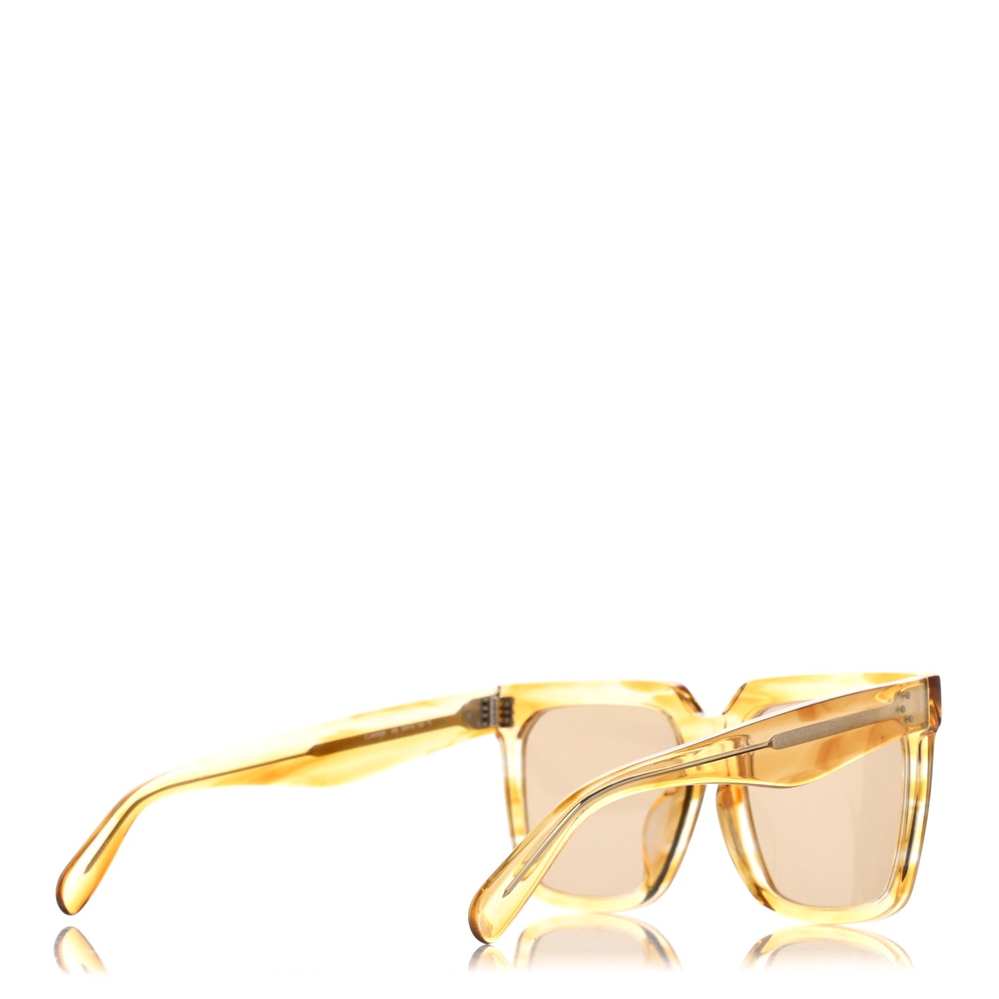 Oversized Square Sunglasses CL40055F Yellow