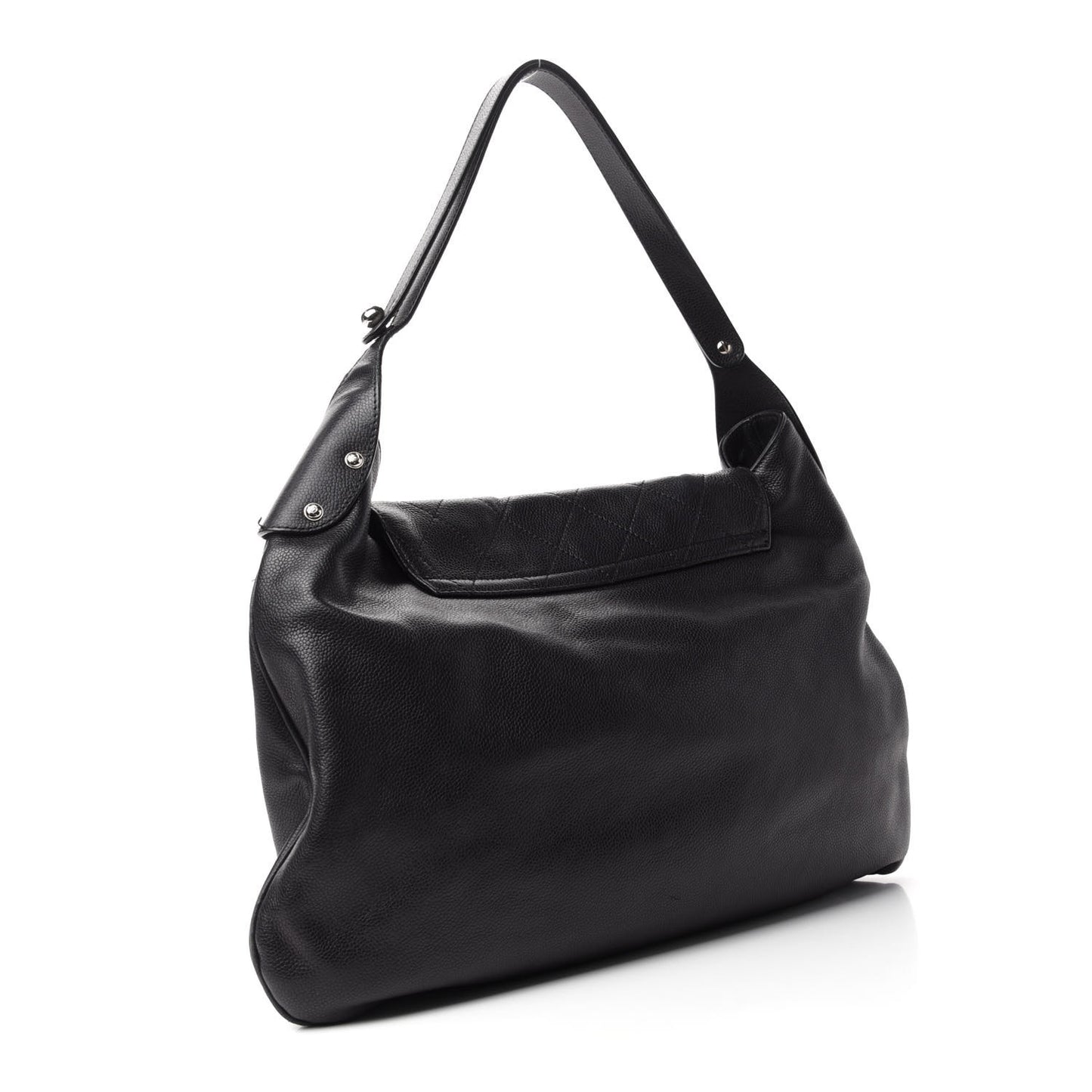Caviar Stitched Pocket In The City Hobo Black