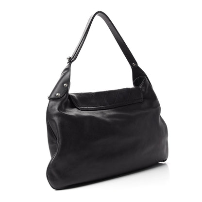 Chanel Caviar Stitched Pocket In The City Hobo Black 3 of 11