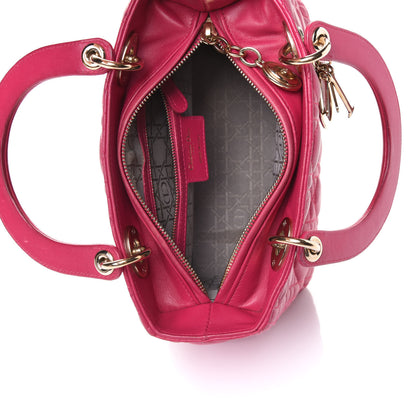 Christian Dior Lambskin Cannage Medium Lady Dior Pink 4 of 4