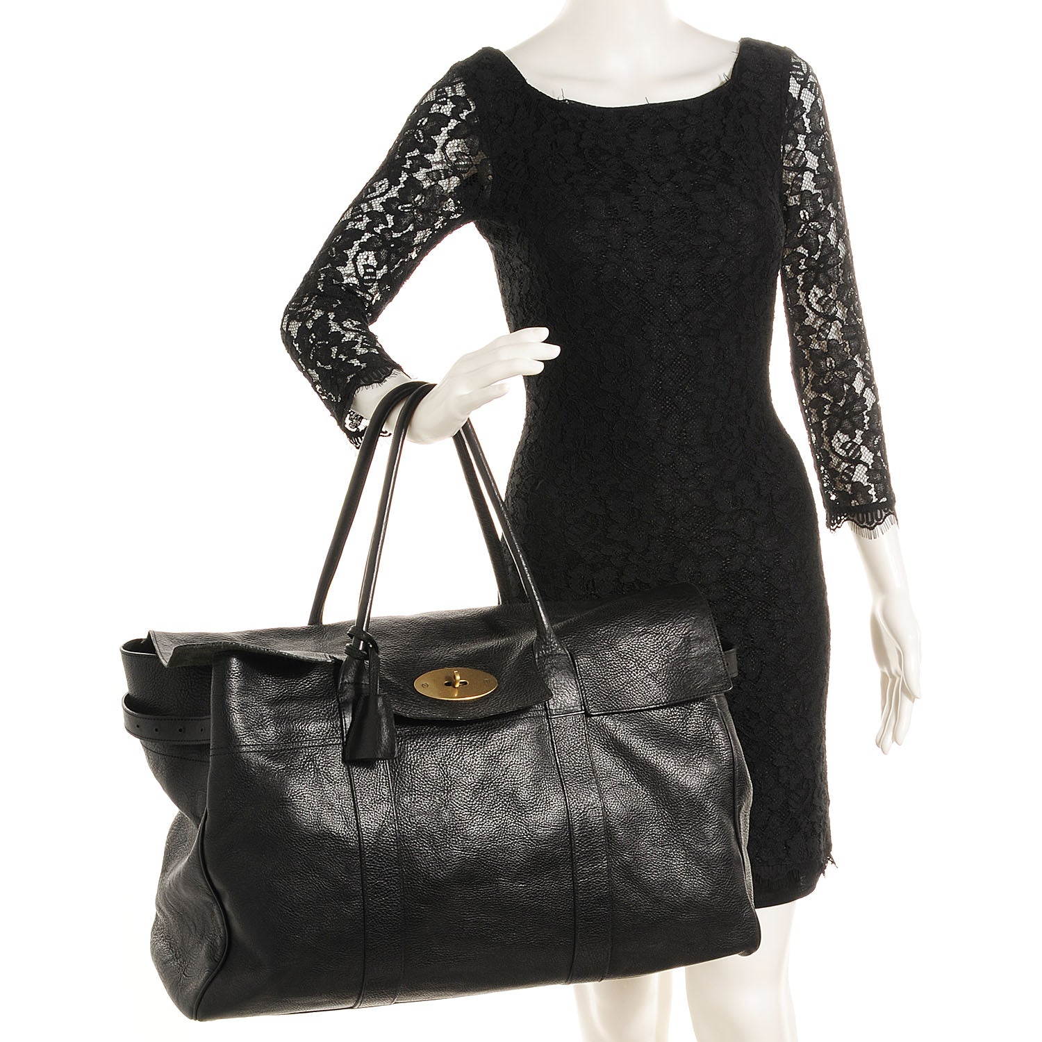 Mulberry Natural Leather Bayswater Black 2 of 11