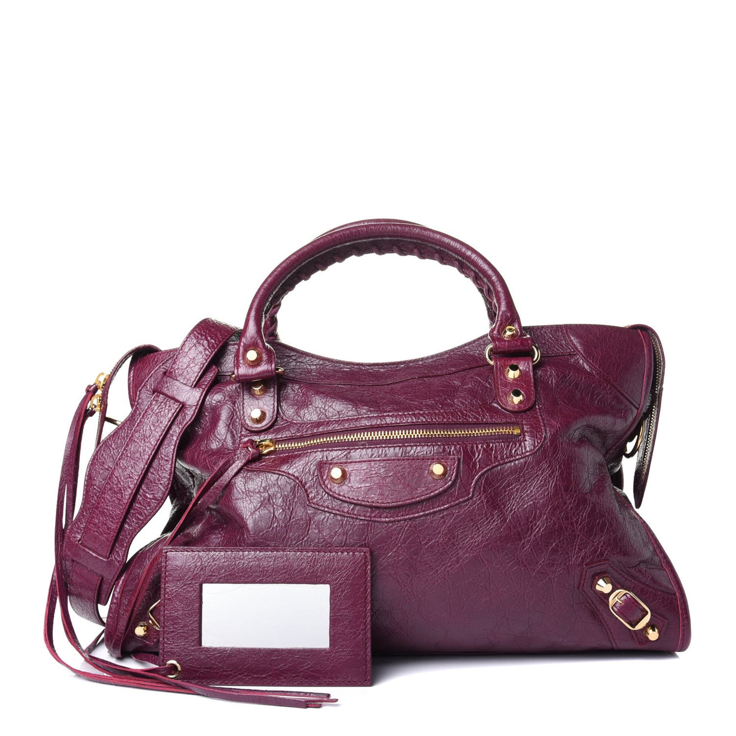 Agneau Classic Gold Hardware City Violet Prune
