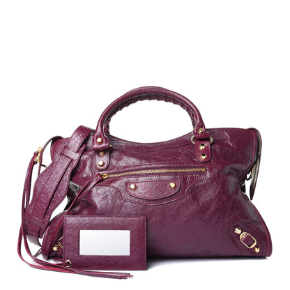 Balenciaga Agneau Classic Gold Hardware City Violet Prune 1 of 9