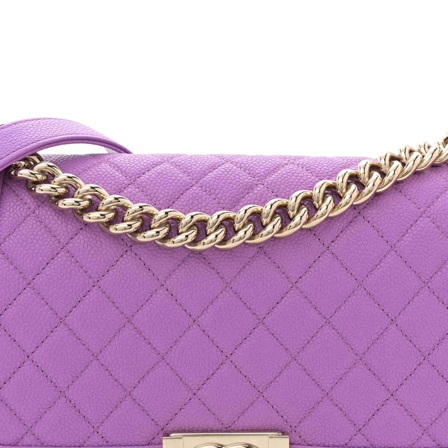 Chanel Caviar Quilted Medium Boy Flap Purple 8 of 11