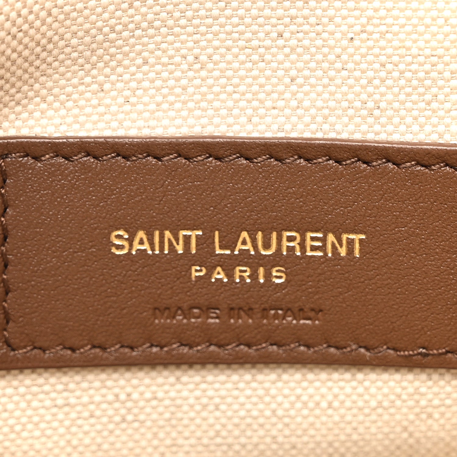 Saint Laurent Shearling Suede Monogram Joe Nano Bucket Bag Dark Cigar Natural Beige 6 of 10
