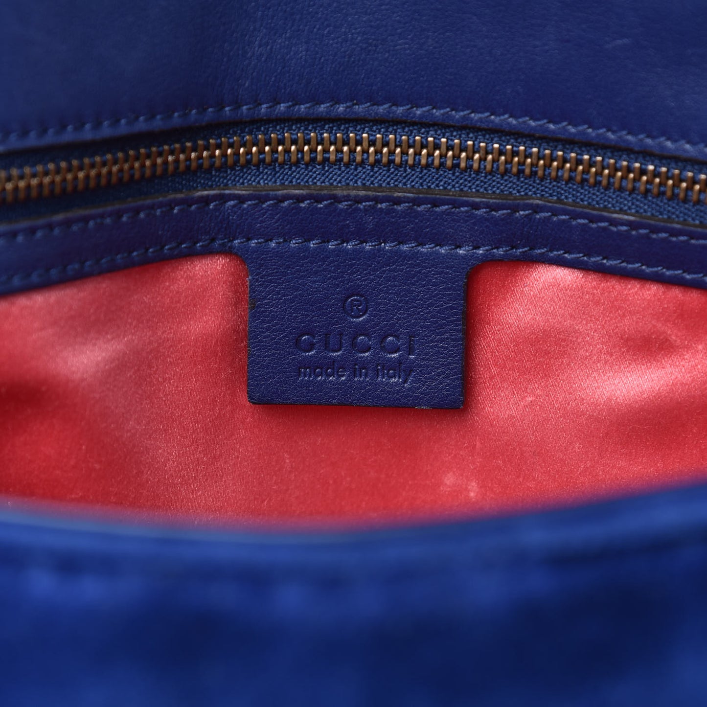 Velvet Matelasse Medium GG Marmont Shoulder Bag Cobalt Blue