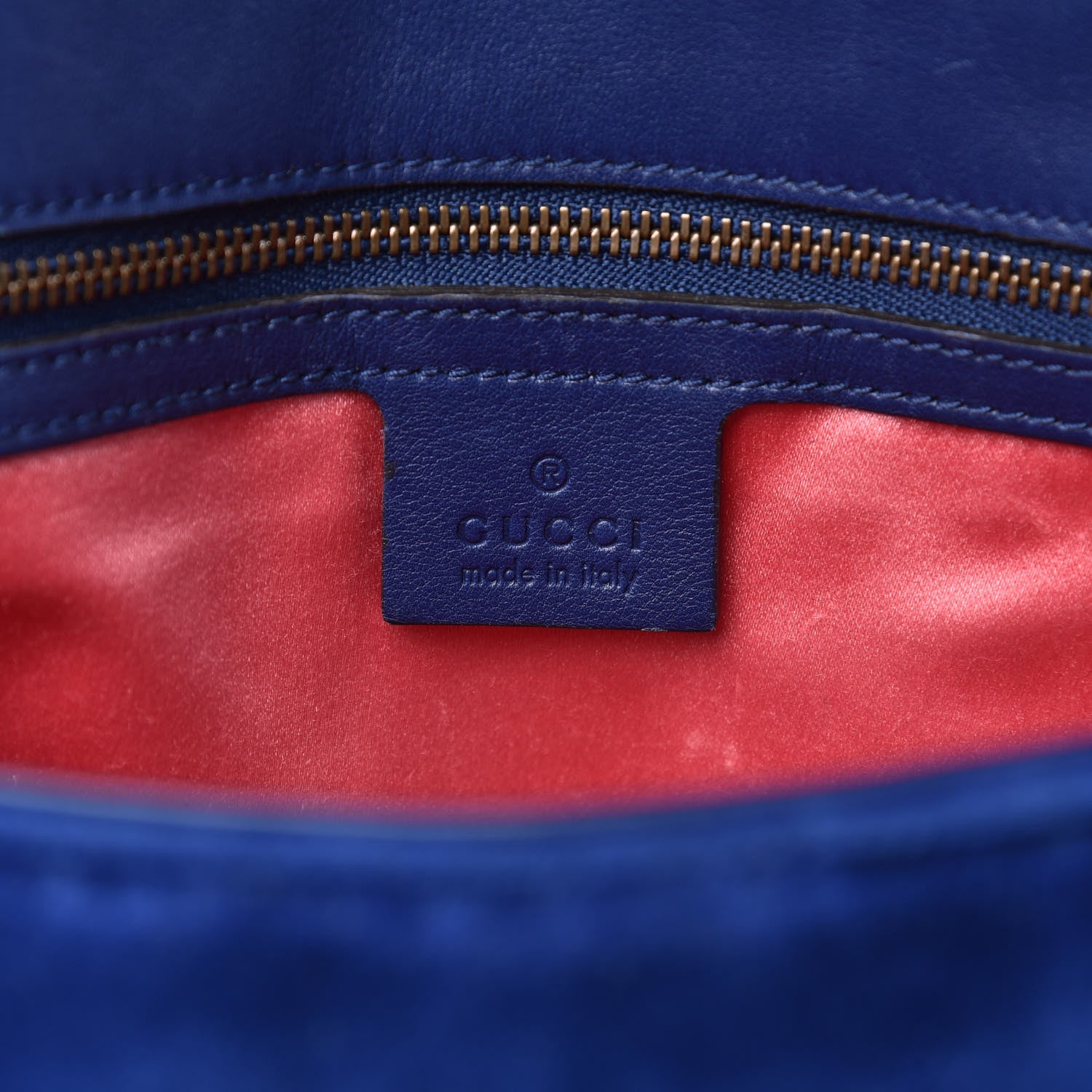 Gucci Velvet Matelasse Medium GG Marmont Shoulder Bag Cobalt Blue 6 of 16