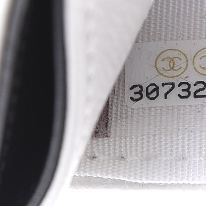 Chanel Caviar Quilted My Everything Card Holder White Black 8 of 9