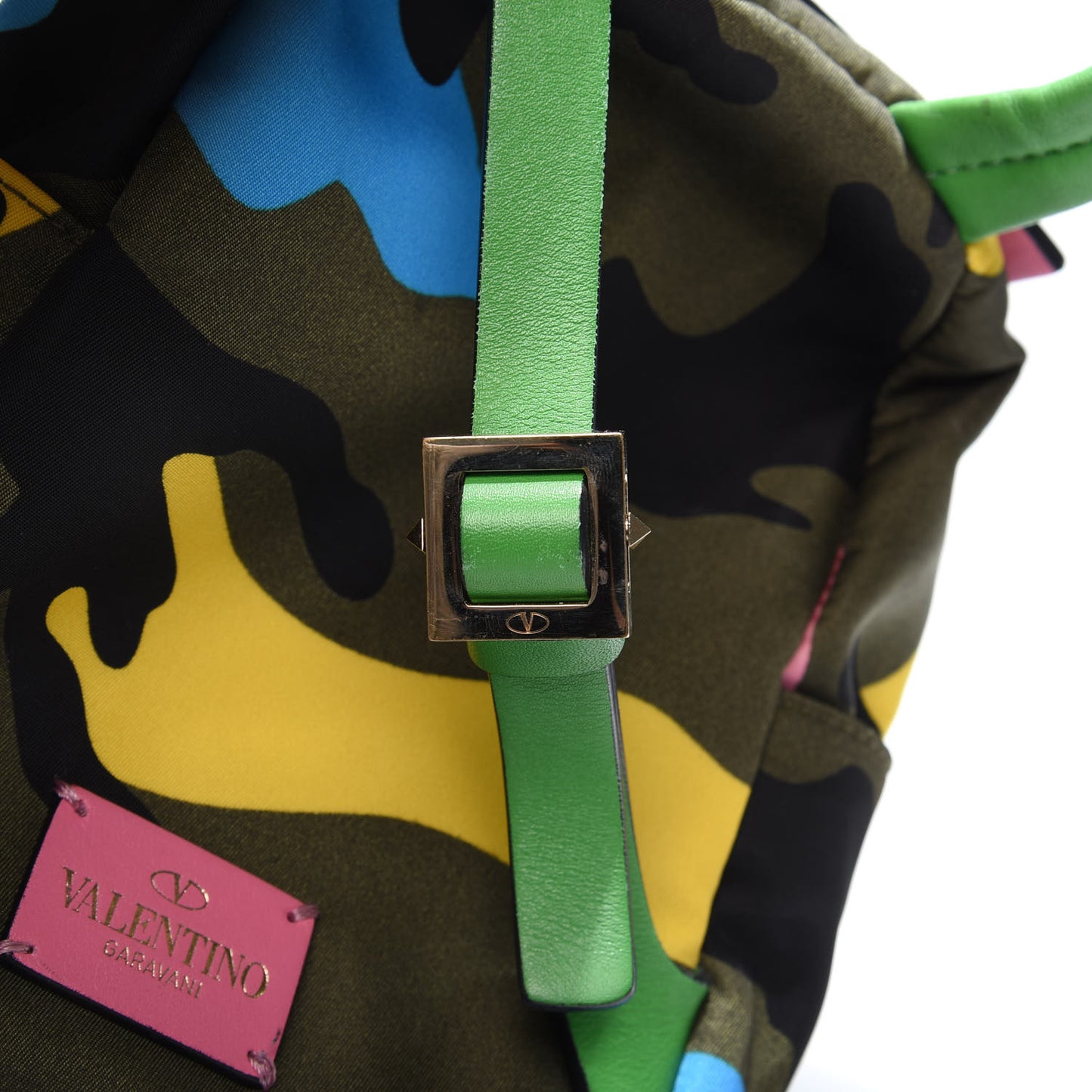 Nylon Mini Psychedelic Camouflage Rockstud Backpack Multicolor