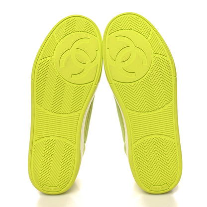 Chanel Fabric Womens Logo Sneakers 39 Green 5 of 8