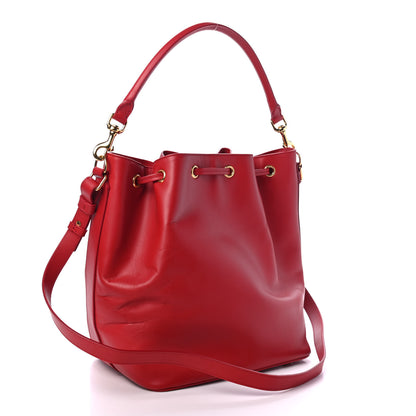 Saint Laurent Calfskin Large Emmanuelle Bucket Bag Lipstick Red 2 of 5