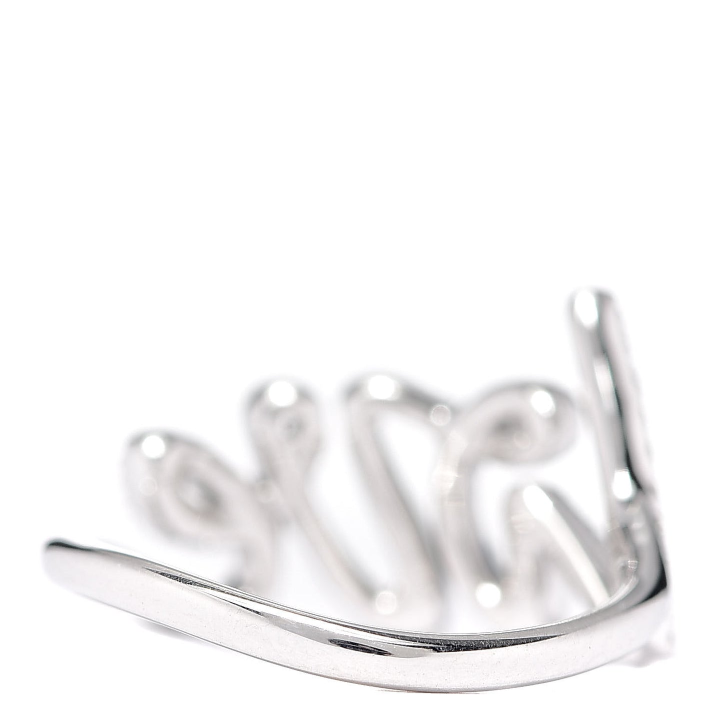 18K White Gold Diamond Paloma's Graffiti Love Ring 47 4