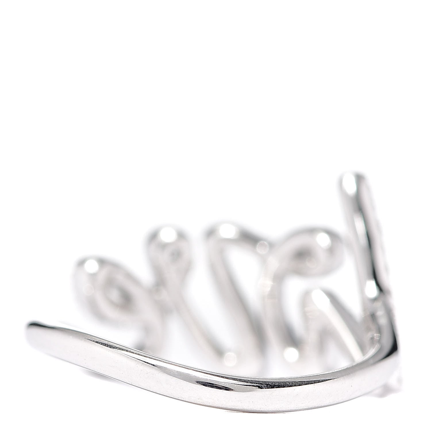 Tiffany 18K White Gold Diamond Paloma's Graffiti Love Ring 47 4 3 of 6