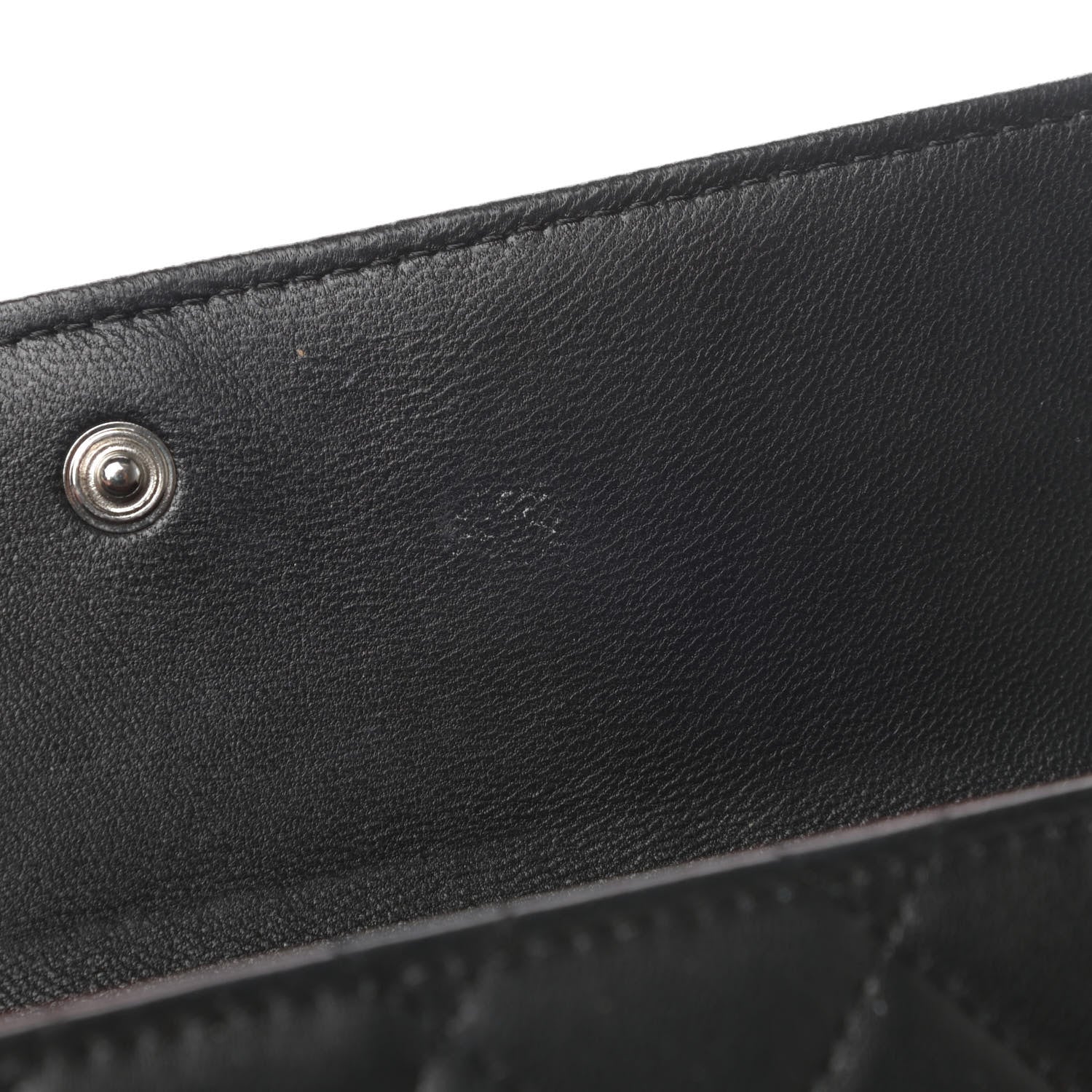 Chanel Lambskin Quilted Long Flap Wallet Black 16 of 23