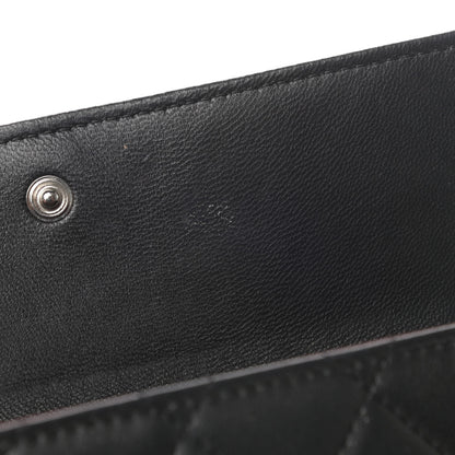 Chanel Lambskin Quilted Long Flap Wallet Black 16 of 23