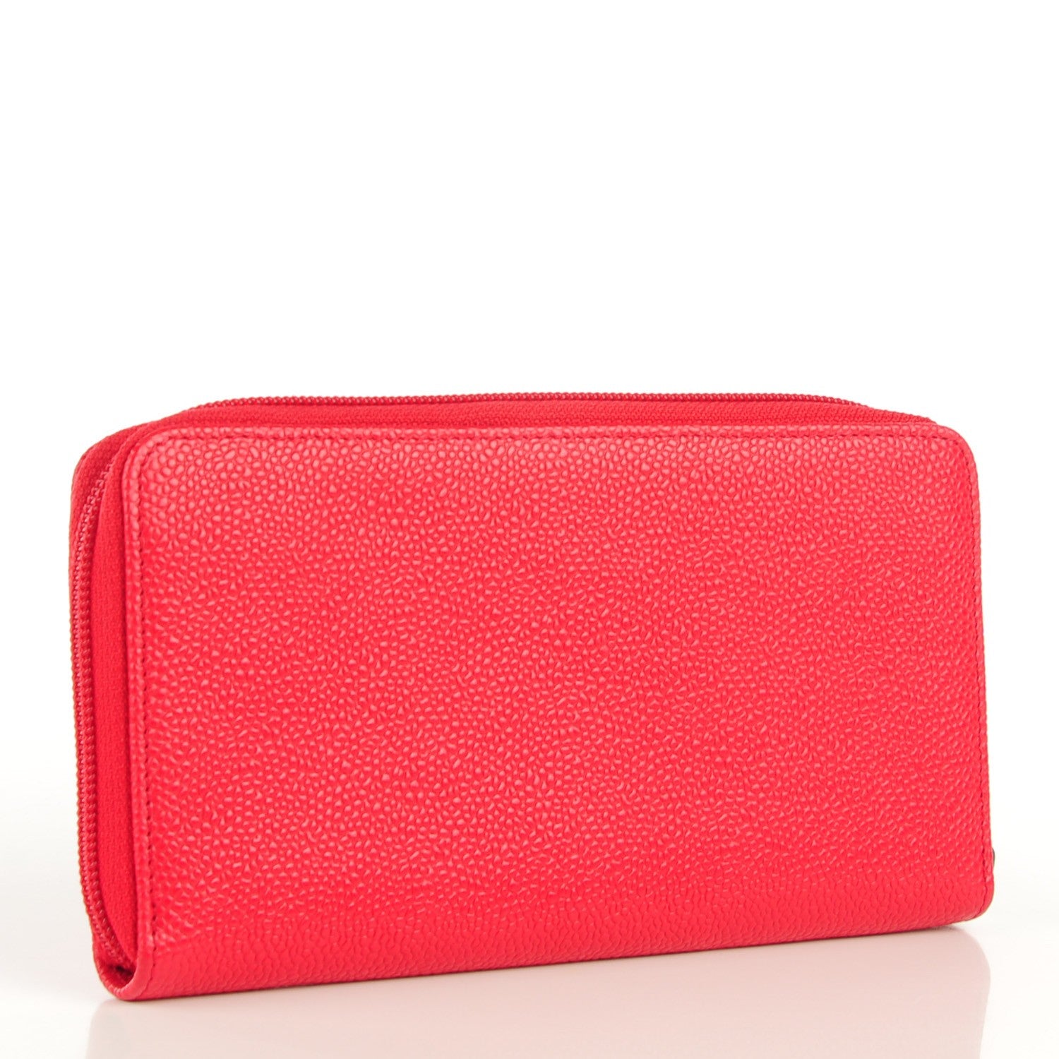 Chanel Caviar Large Timeless CC Zip Around Wallet Red 3 of 8