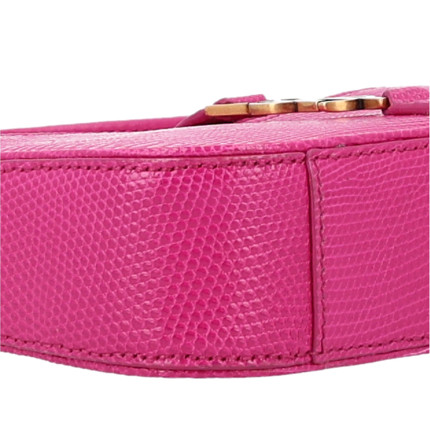 Saint Laurent Calfskin Lizard Embossed Le 5 A 7 Mini Hobo Acid Pink 9 of 10
