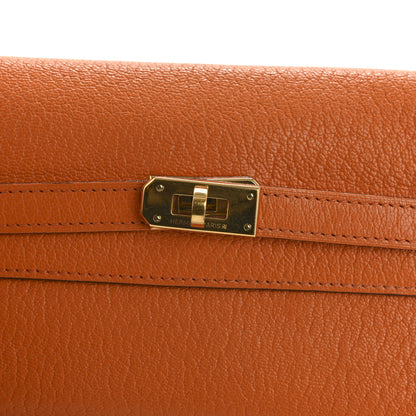 Hermes Chevre Mysore Medium Kelly Wallet Orange 10 of 12