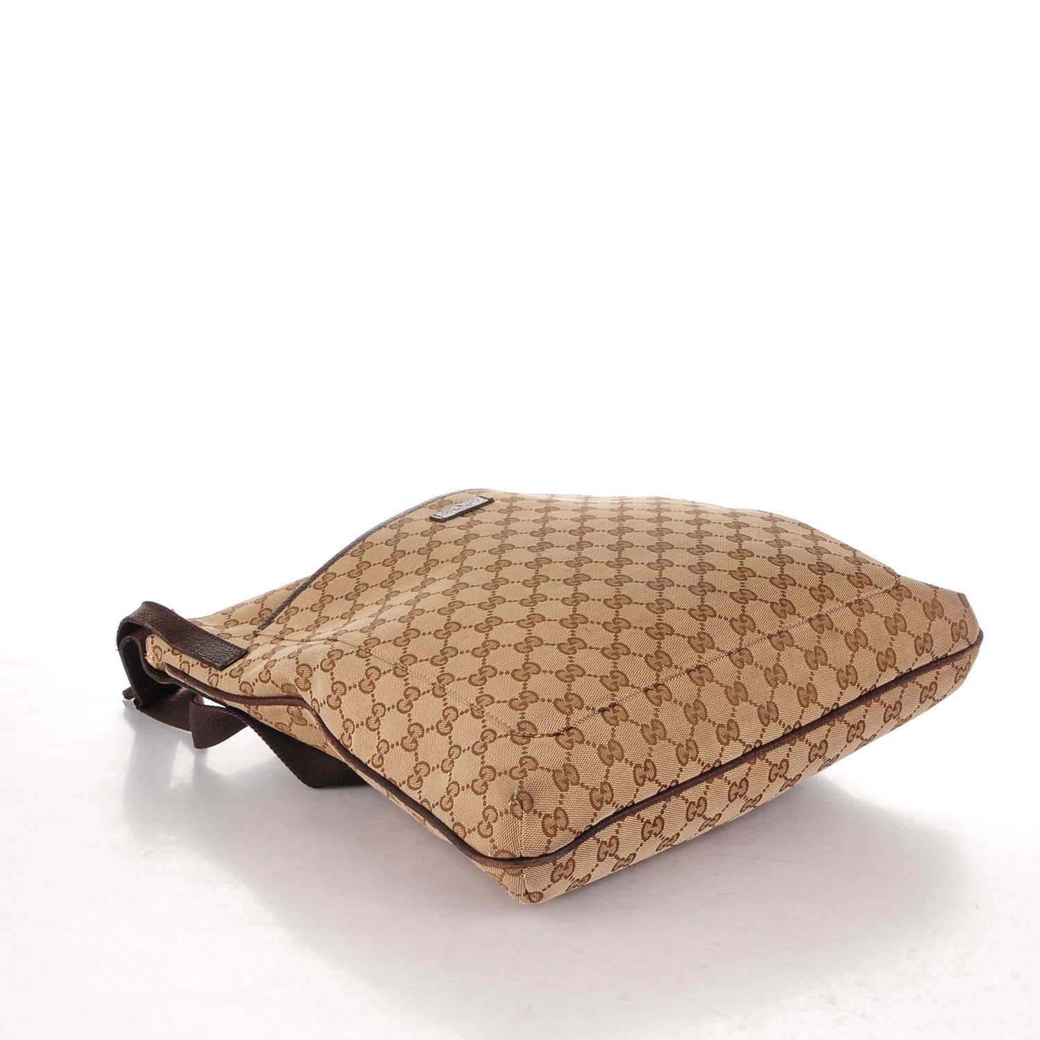 Gucci Monogram Large Flat Messenger Bag Dark Brown 4 of 9