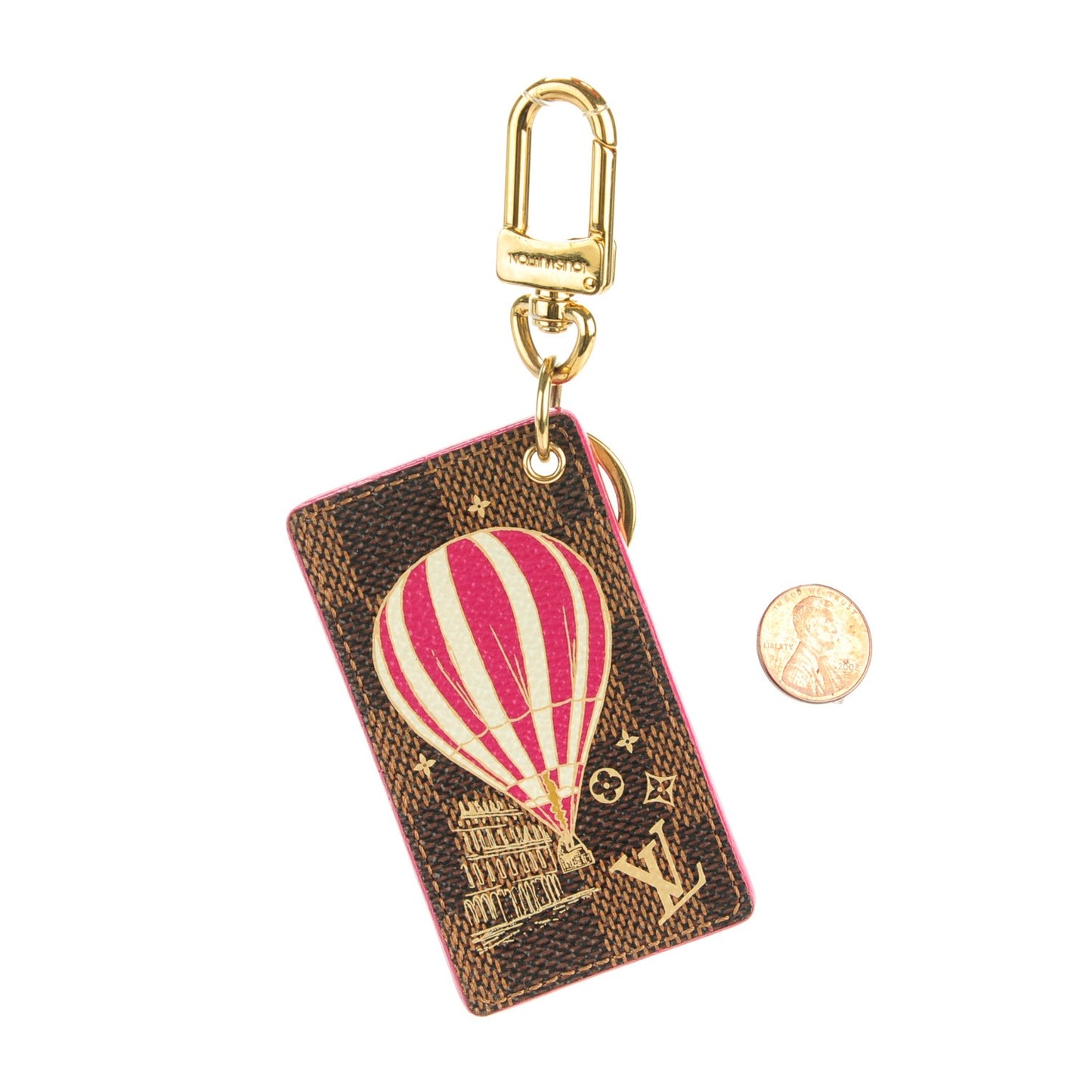 Damier Ebene Illustre Air Balloon Bag Charm Grenade