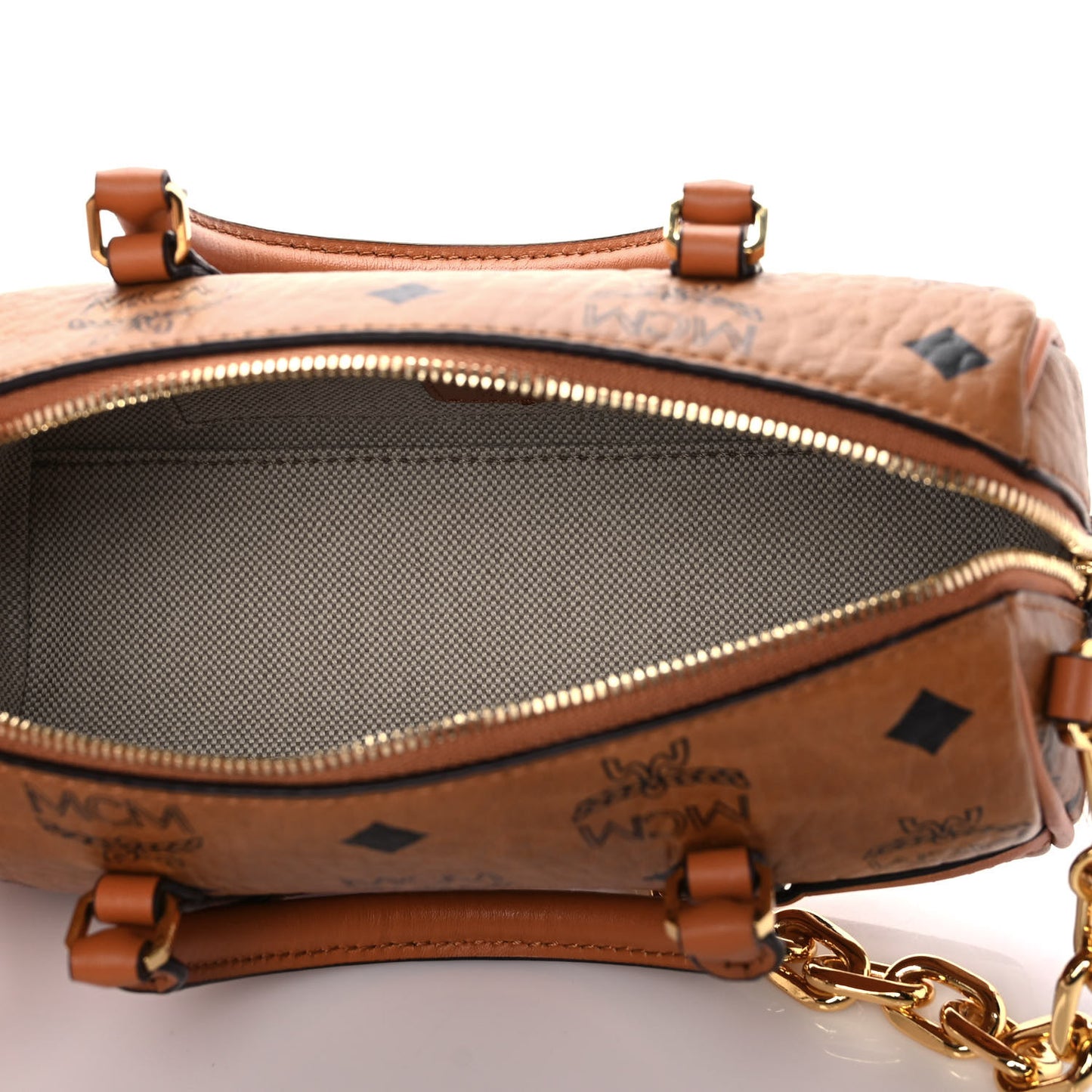 Visetos Mini Delmy Boston Bag Cognac