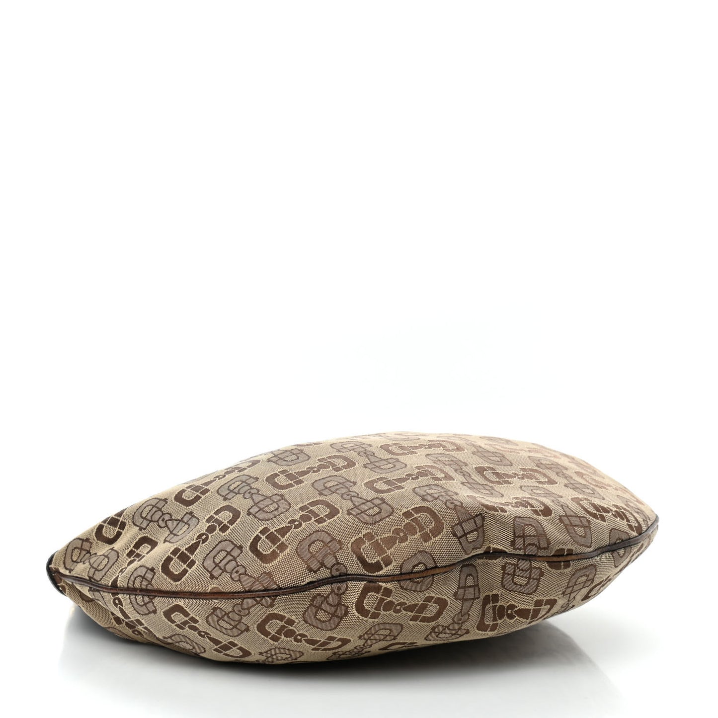 Canvas Horsebit Glam Hobo Dark Brown