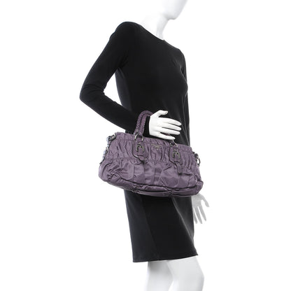 Prada Tessuto Nylon Gaufre Shopping Satchel Viola 2 of 7