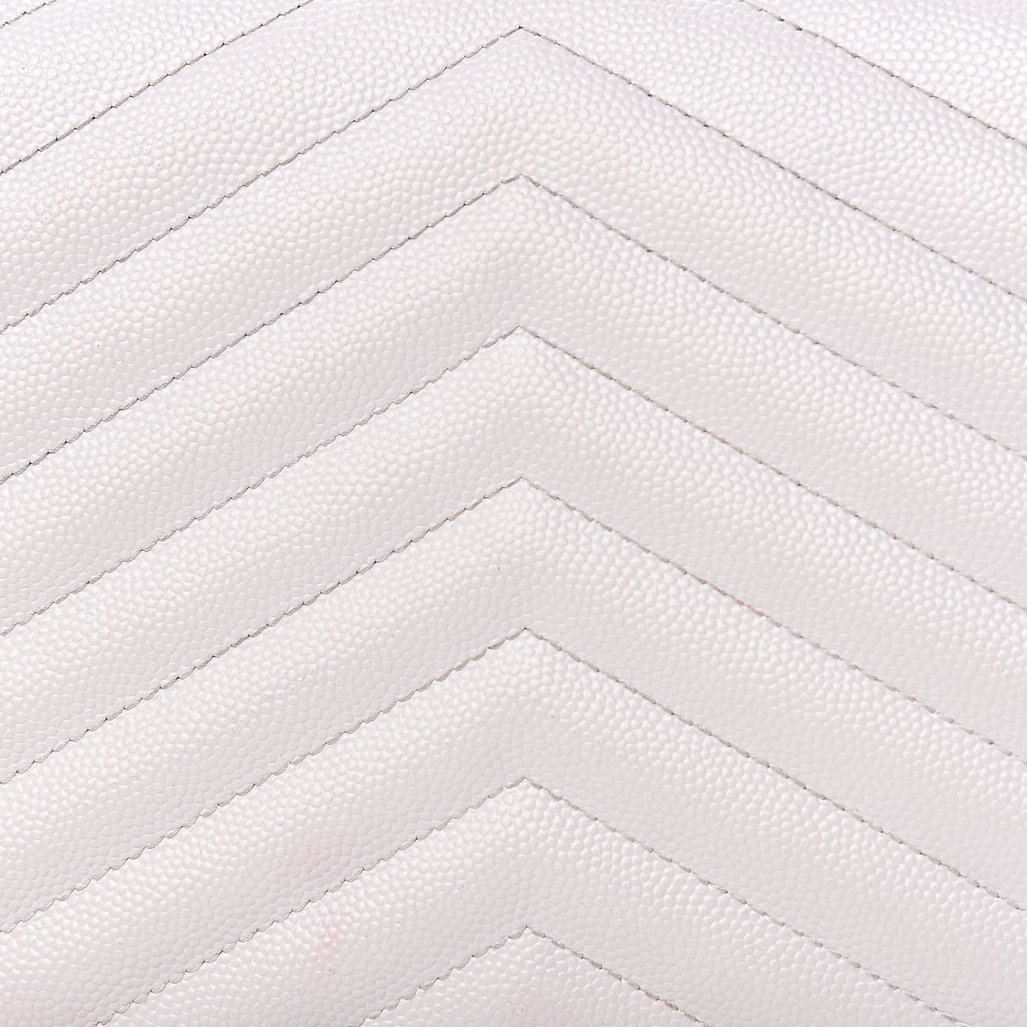 Grain De Poudre Matelasse Chevron Bi-Color Monogram Chain Wallet White Black