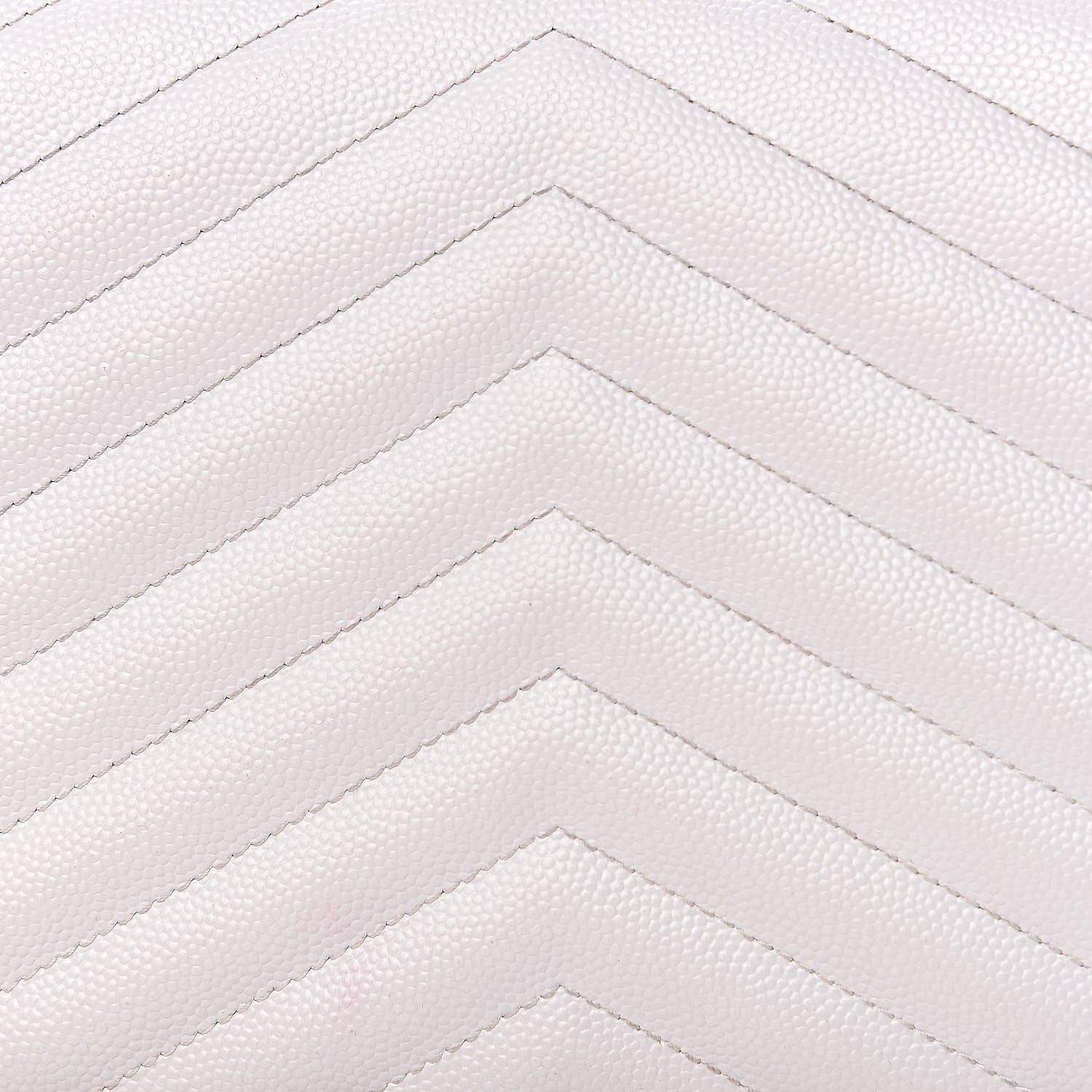 Saint Laurent Grain De Poudre Matelasse Chevron Bi-Color Monogram Chain Wallet White Black 16 of 16