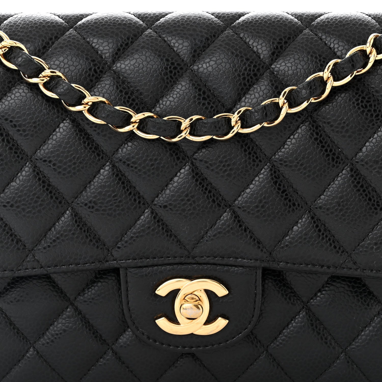 Chanel Caviar Quilted Medium Double Flap Black 8 of 11